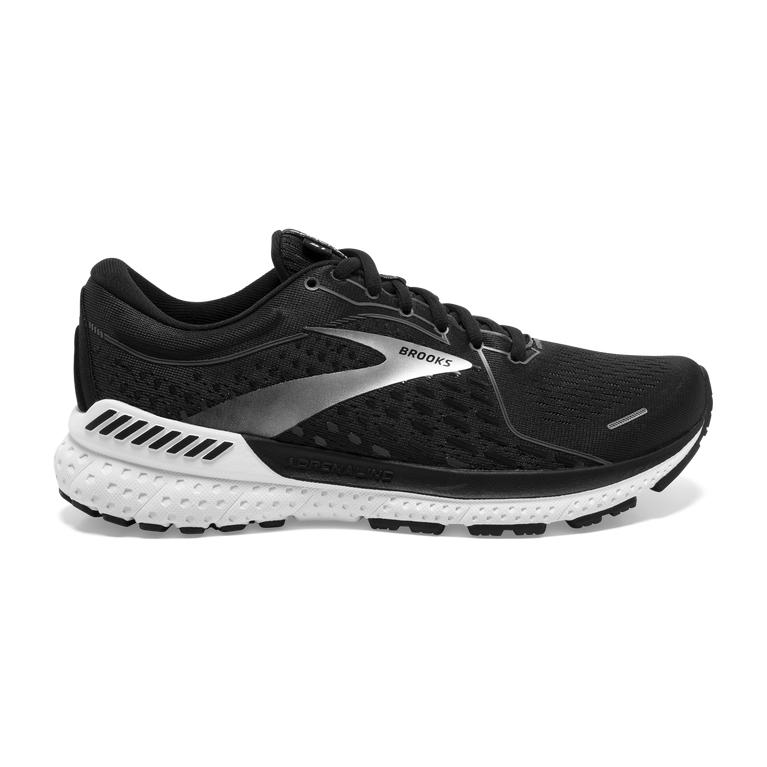 Brooks Adrenaline GTS 21 Road Running Shoes - Women's - Black Pearl/White (34269-SDLX)